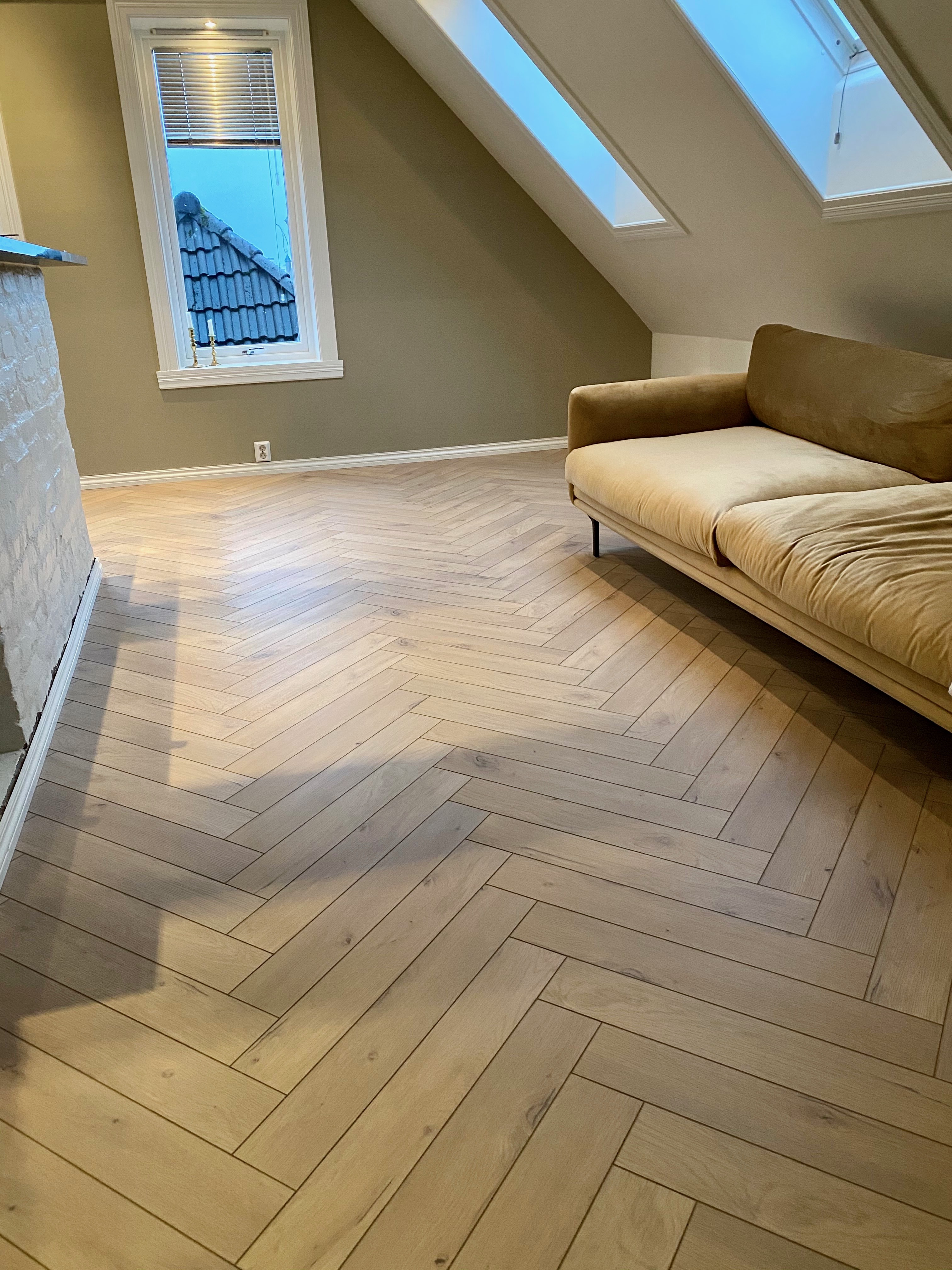 Fiskebeinsgulv prosjekt